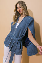 Denim capelet/blazer