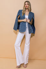 Denim capelet/blazer