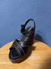 Black & brown Moleca wedge