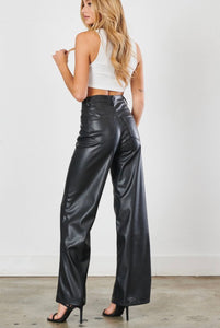 Faux leather wide leg Pant