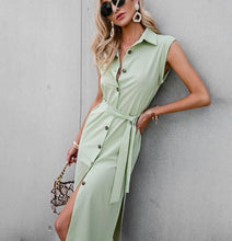 DR8352 Green Bottom down midi dress