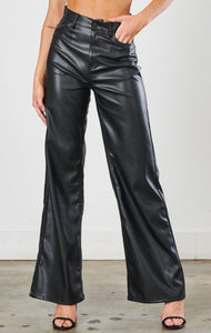 Faux leather wide leg Pant