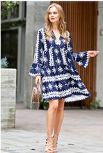 Tribal navy dress