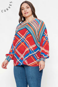 ATP1792 retro checkered top