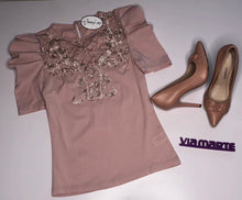 LP7643 dusty rose/pearl top