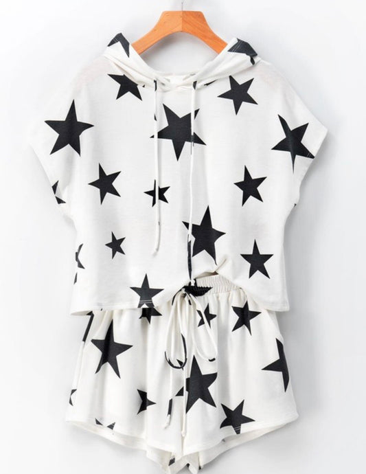 Star Graphic Hoodie Set