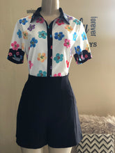 Multi Flowers short sleeves Top