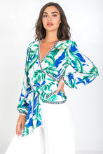 Jt8877 Printed wrap shirt