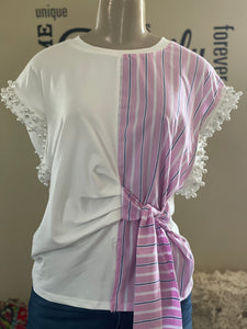 LP8265 Ribbon color block top