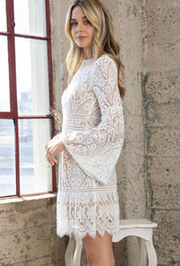 Romance lace bell long sleeves