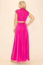 Muck neck Berry maxi dress