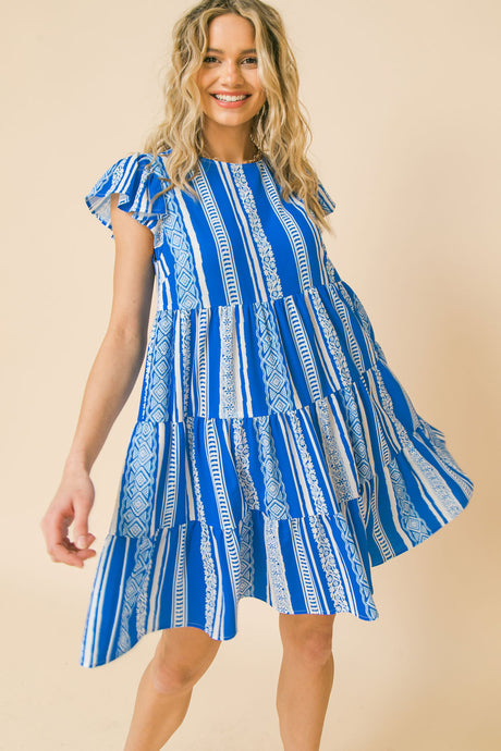 Tribal blue dress