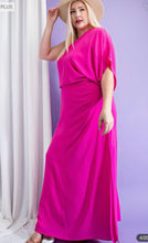 Plus Unbalanced one shoulder maxi dress