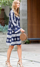 Tribal navy dress