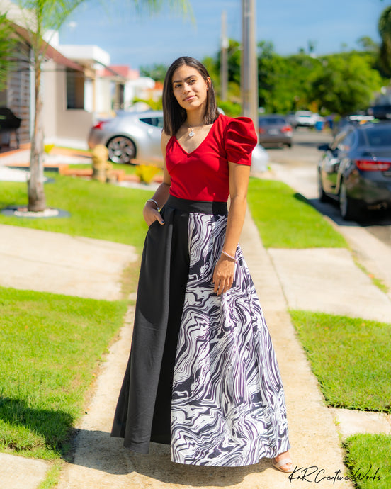 P91C Marble Palazzo Pant