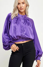 TX7355 Satin long sleeves bottoms Down blouse