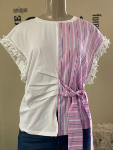 LP8265 Ribbon color block top