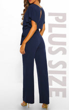 Plus size belted jumpsuit