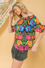 It11354  Off shoulder flower top