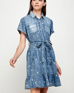 JJ1475  Denim stars dress